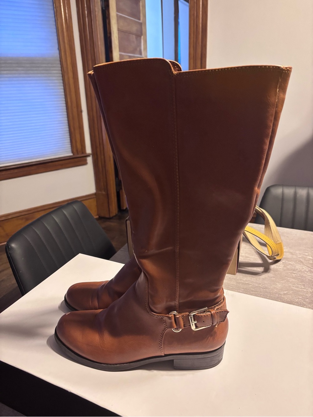 Classic Tall wide cafe Brown Riding Boots